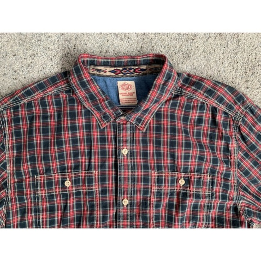Scotch & Soda Men's Long Sleeved Roll Tab Button Up Plaid‎ Shirt MEDIUM